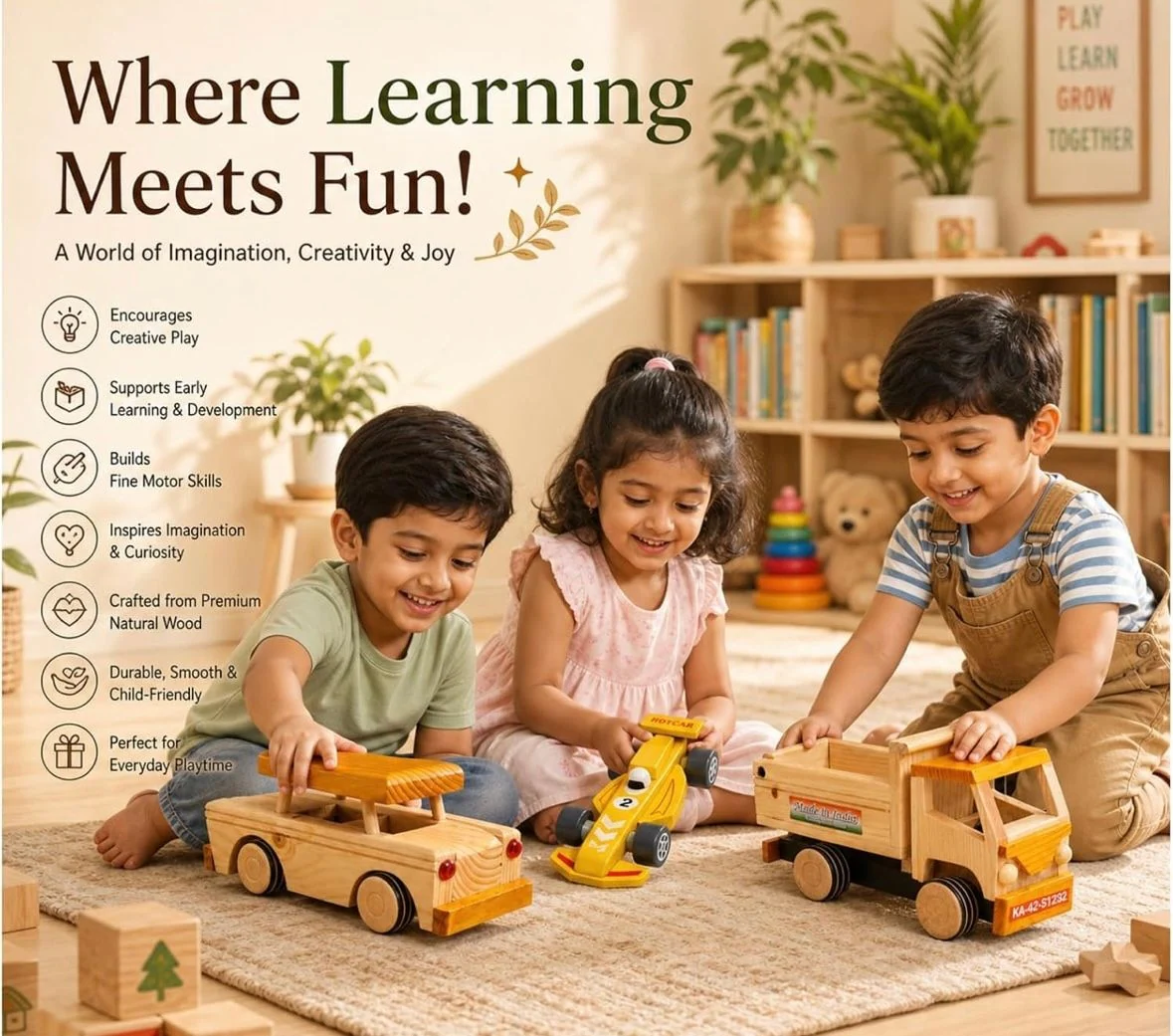 3 in 1 Wooden Toy Combo – photo 4