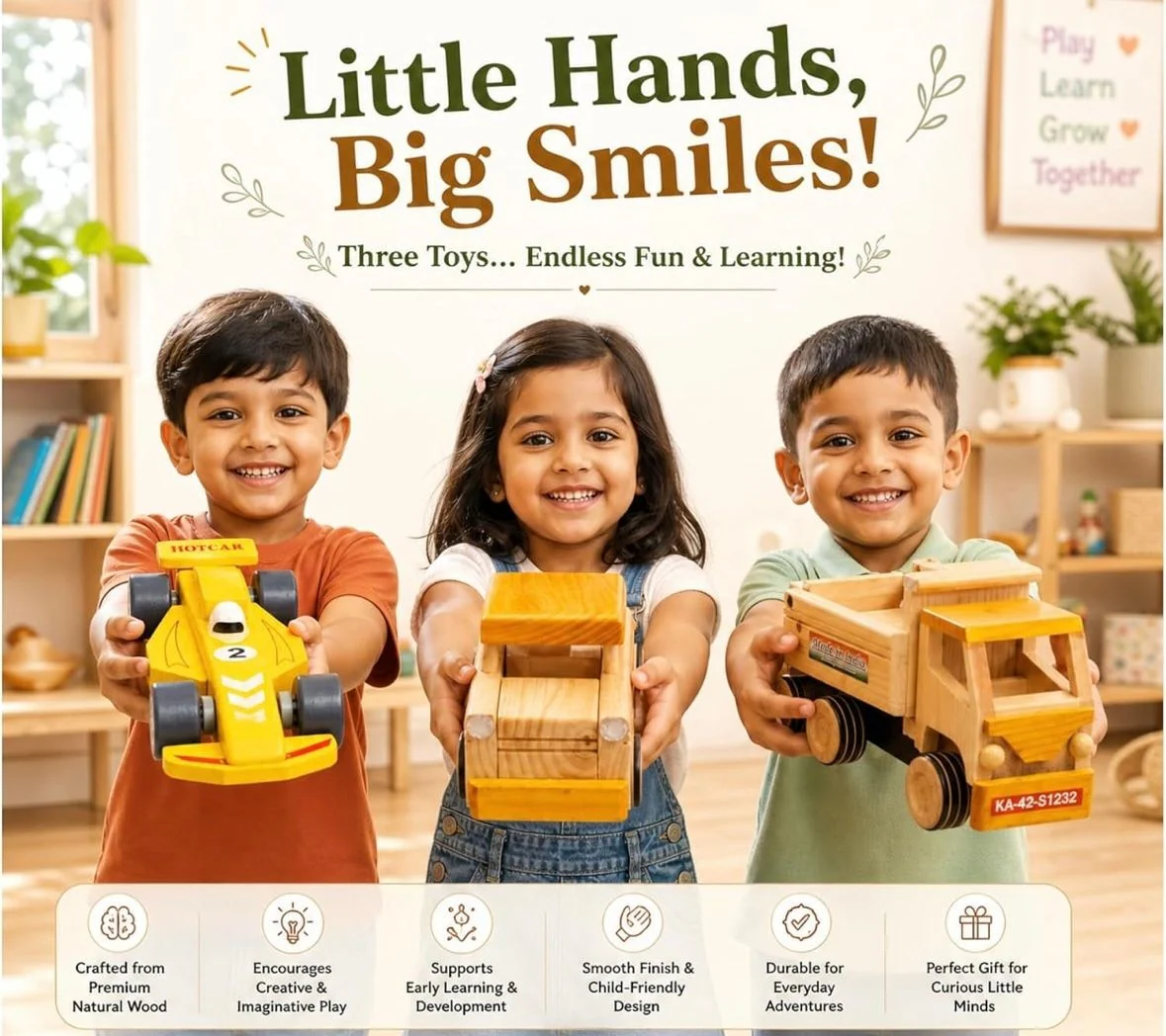 3 in 1 Wooden Toy Combo – photo 6