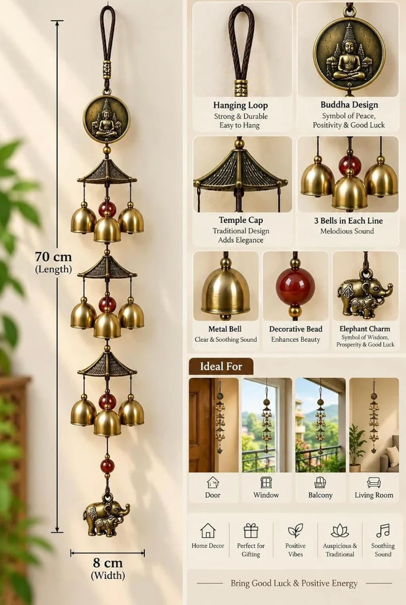 9 Bell Wind Chimes – photo 3