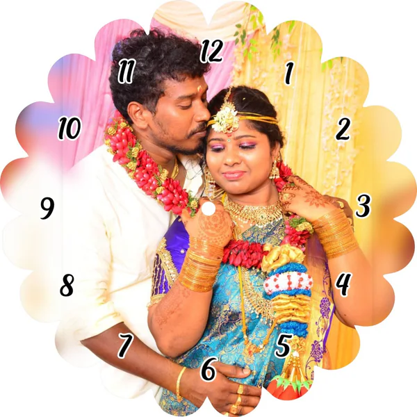 Customised 10 Inch Round Photo Wall Clock