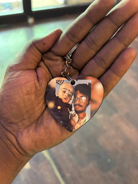 Customised Heart Photo Keychain