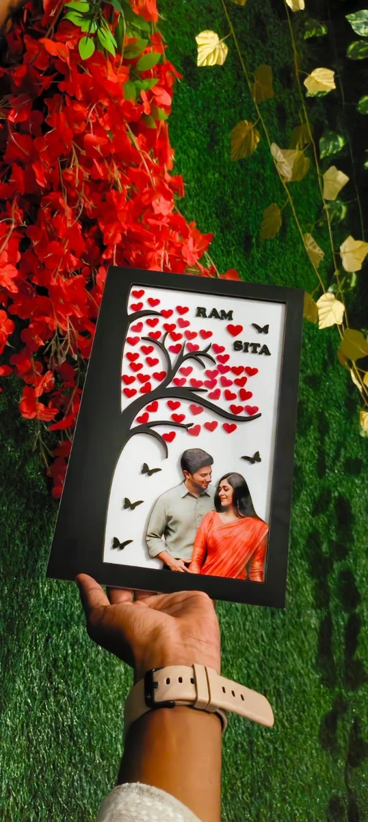 Customised Heart Tree Photo Frame