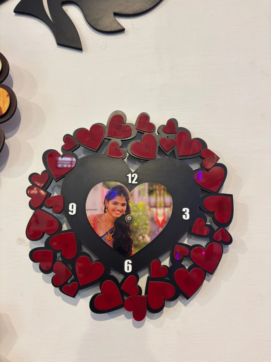 Customised Heart Wall Clock