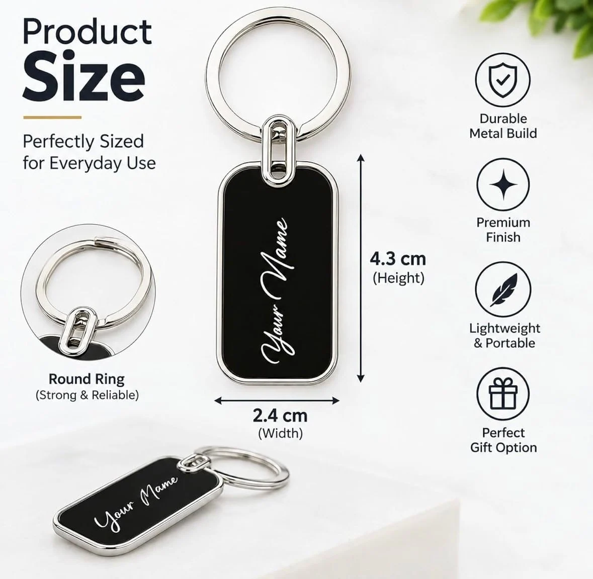 Customised Metal Keychain – photo 3