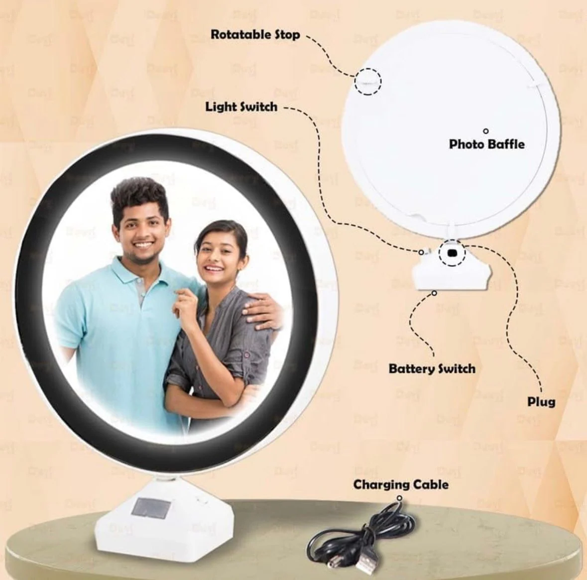 Customised Round Magic Mirror – photo 3