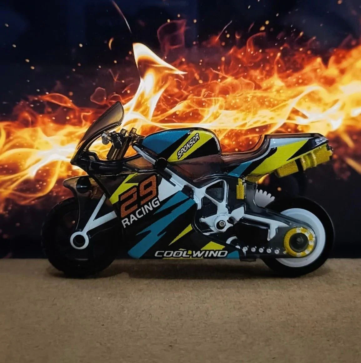 Fire Bike Keychain