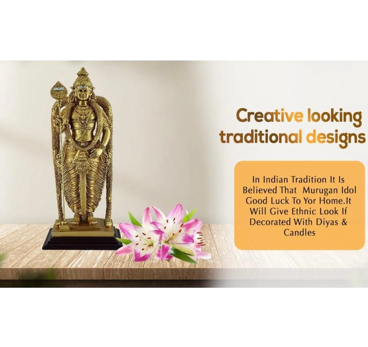 Murugan Statue (6 Inch) – photo 2