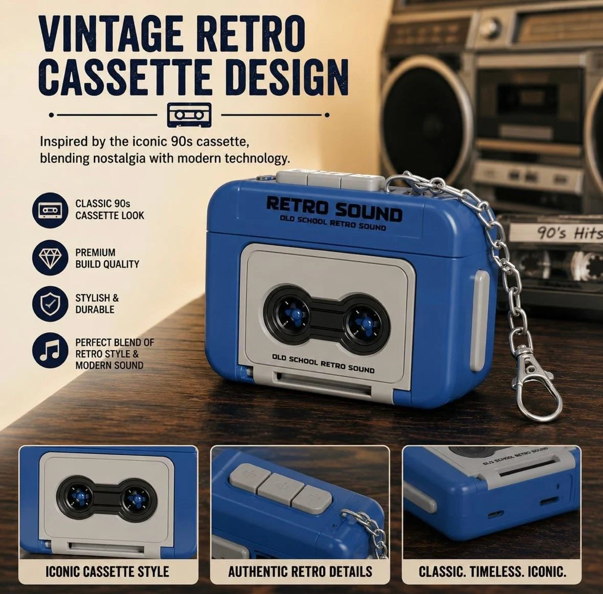 Retro Recorder Keychain – photo 2