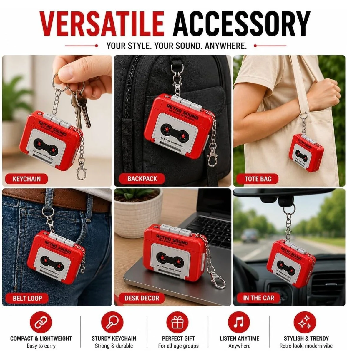 Retro Recorder Keychain – photo 3