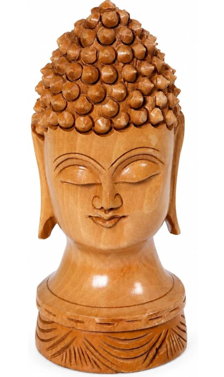 Wooden Buddha Face – photo 2