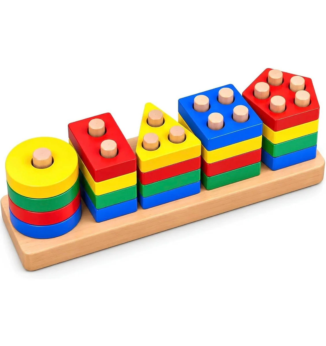 Wooden Geometric Shape Sorter – photo 2