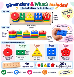 Wooden Geometric Shape Sorter – photo 4