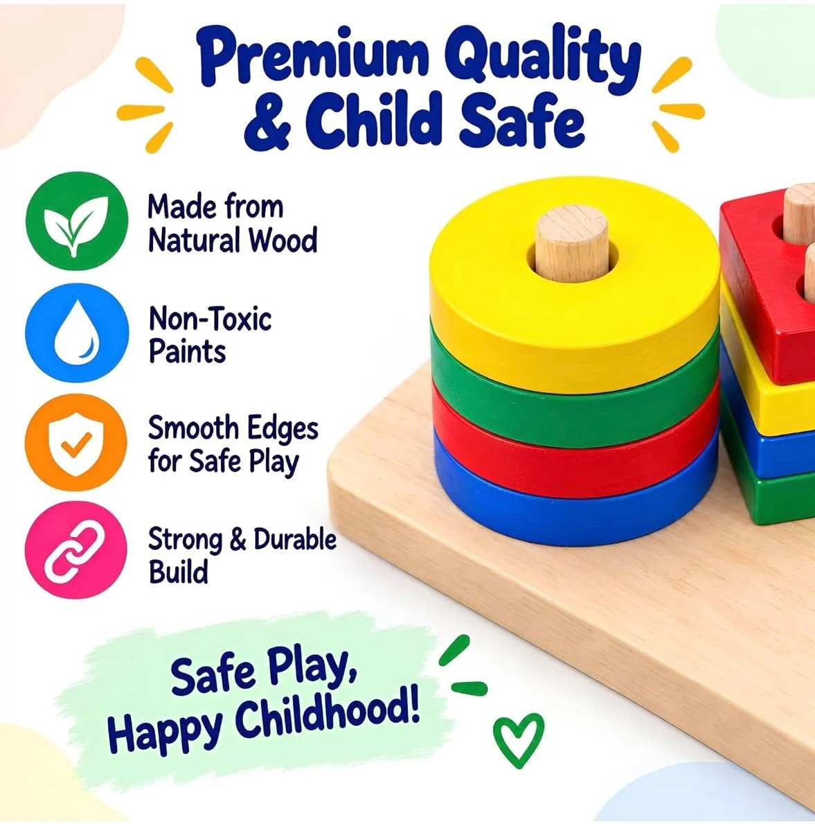 Wooden Geometric Shape Sorter – photo 6
