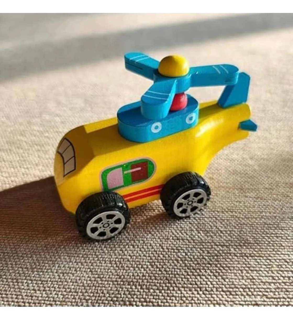 Wooden Pull String Helicopter