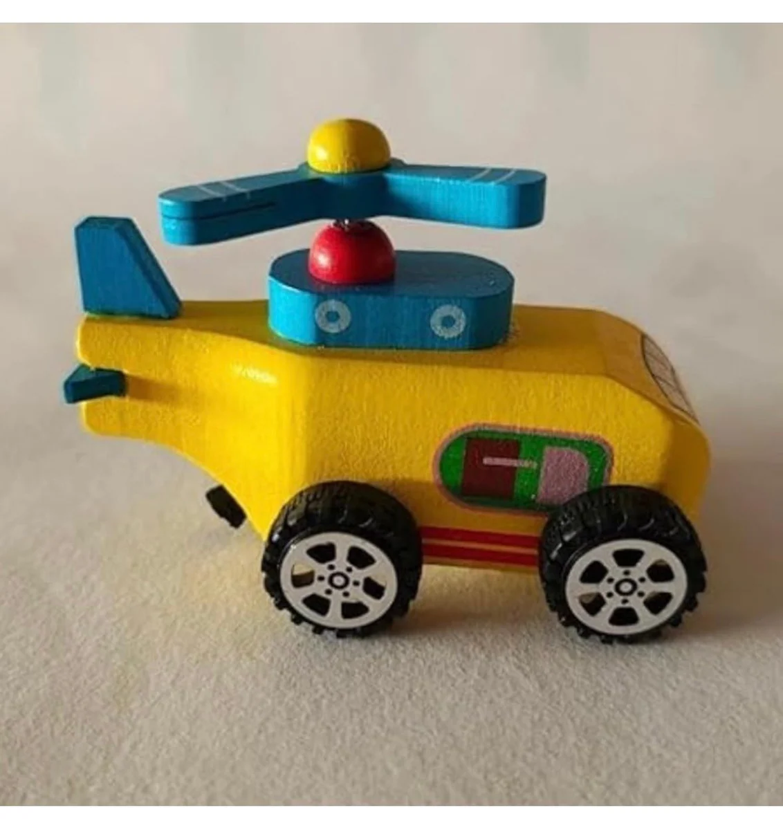 Wooden Pull String Helicopter – photo 2