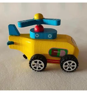 Wooden Pull String Helicopter – photo 2