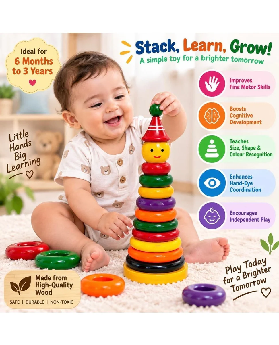 Wooden Ring Stacker