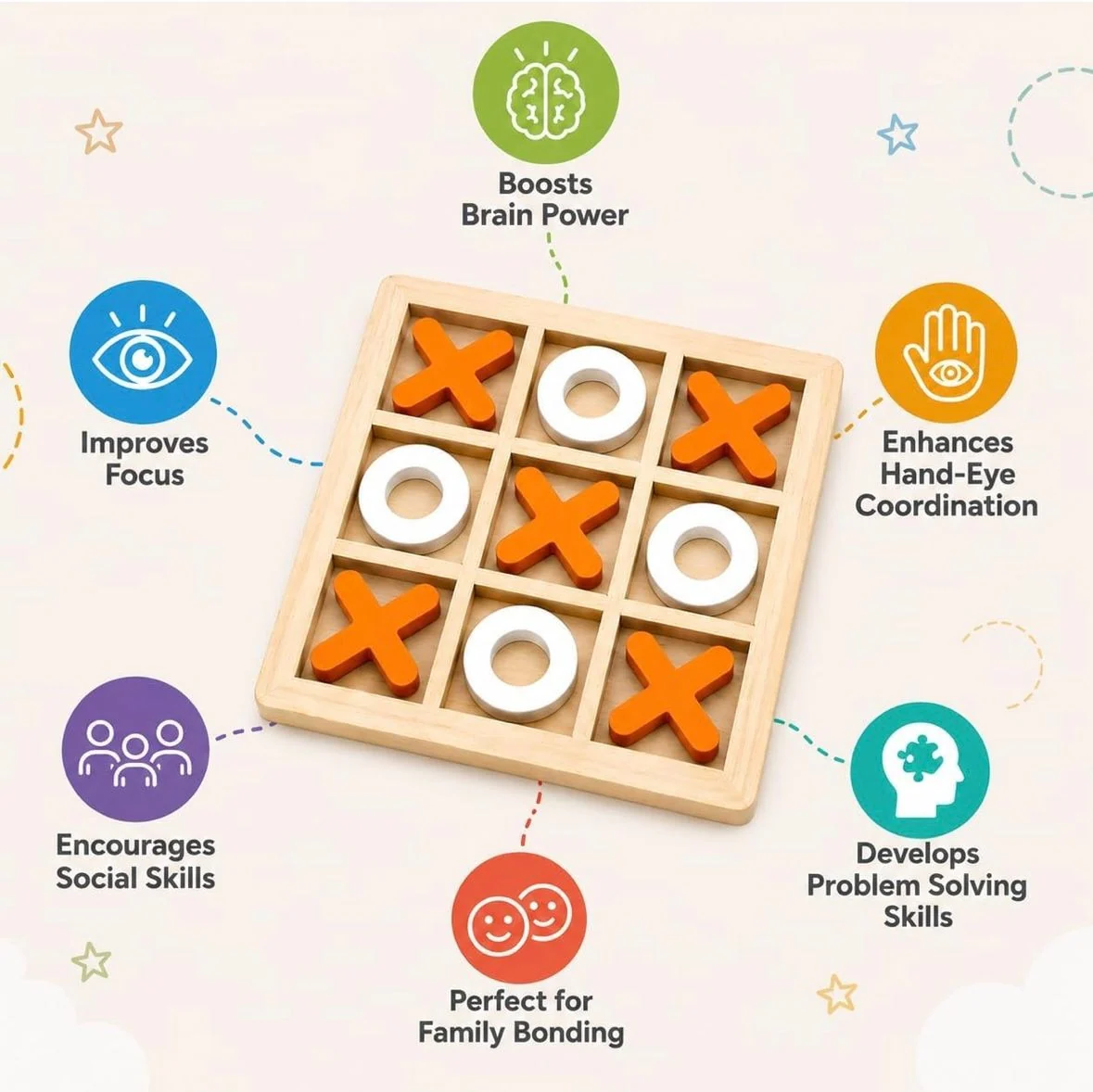 Wooden XO Game – photo 3